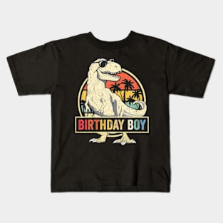 Kids Birthday Boy Dino T Rex Dinosaur Boys  Family Kids T-Shirt